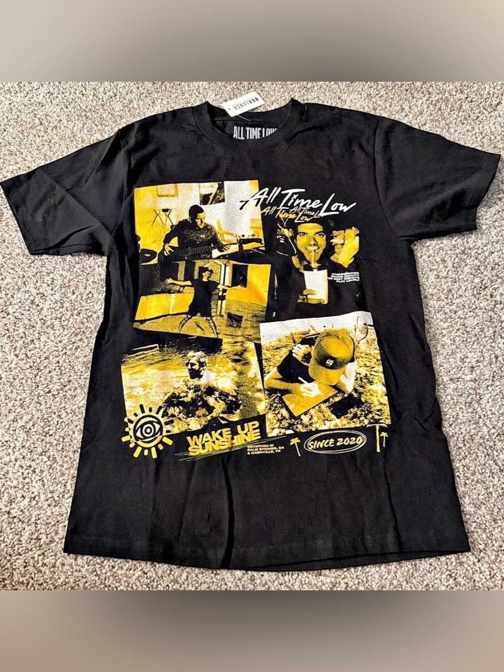 All Time Low "Wake Up, Sunshine" Pop-Punk Emo Band T-Shirt Sm Mens Y2K Vibes
